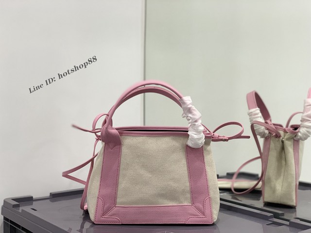 Balenciaga專櫃爆款mini帆布手提女包 巴黎世家NAVY CABAS子母購物袋托特包 型號390346 fyj1912